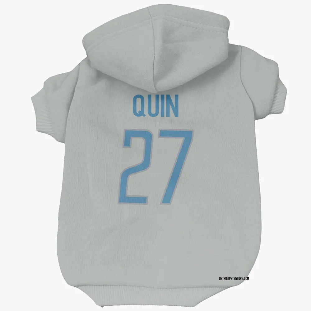 Detroit Lions Glover Quin Silver Pet Hoodie for Dog & Cat
