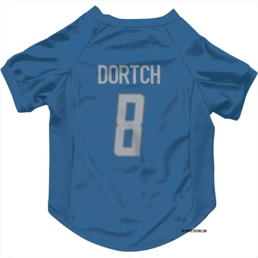 Detroit Lions Greg Dortch Blue Pet Jersey for Dog & Cat