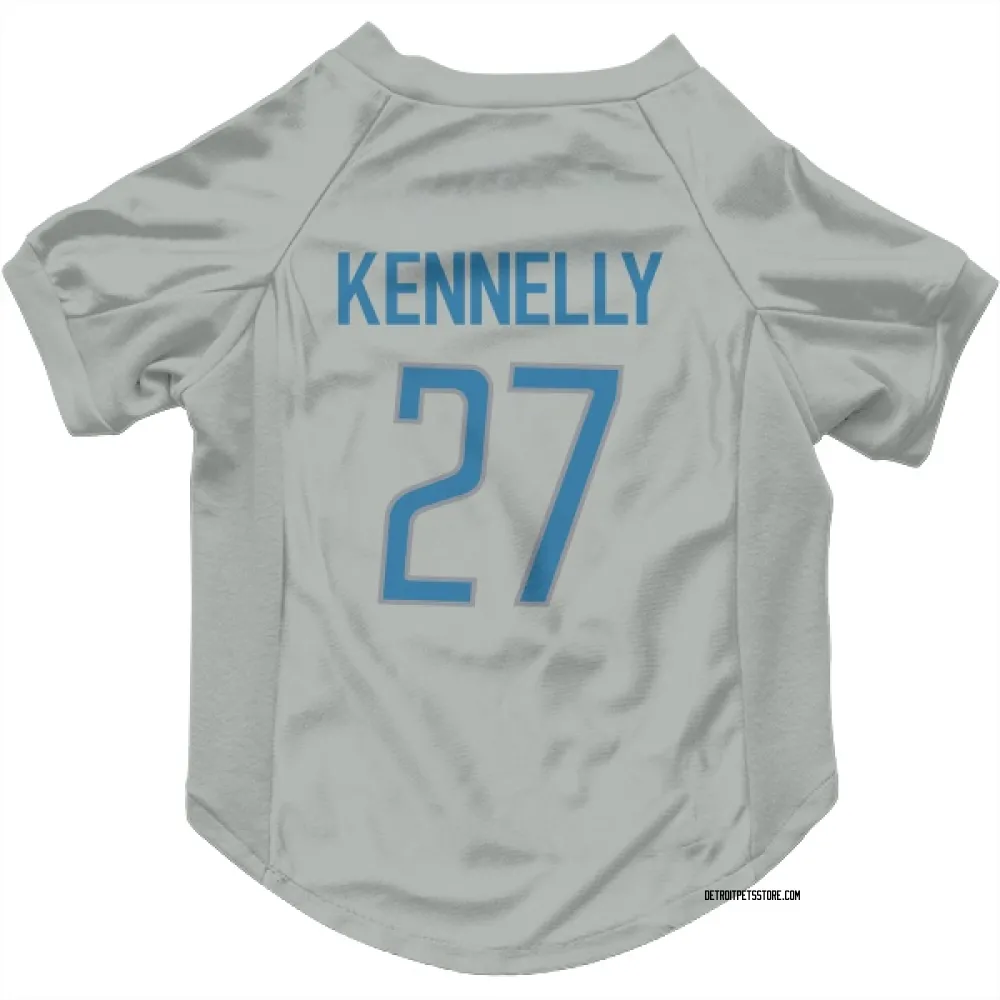 Detroit Lions Ian Kennelly Silver Pet Jersey for Dog & Cat