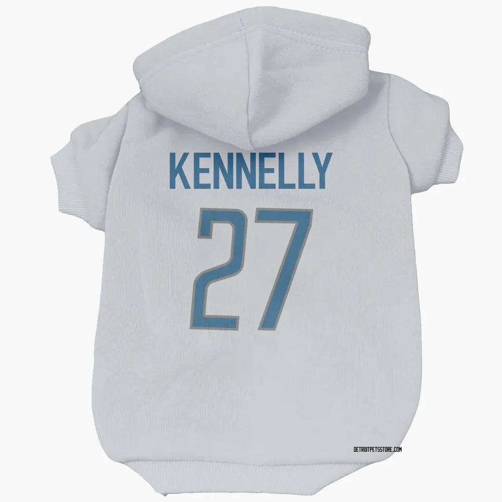 Detroit Lions Ian Kennelly White Pet Hoodie for Dog & Cat