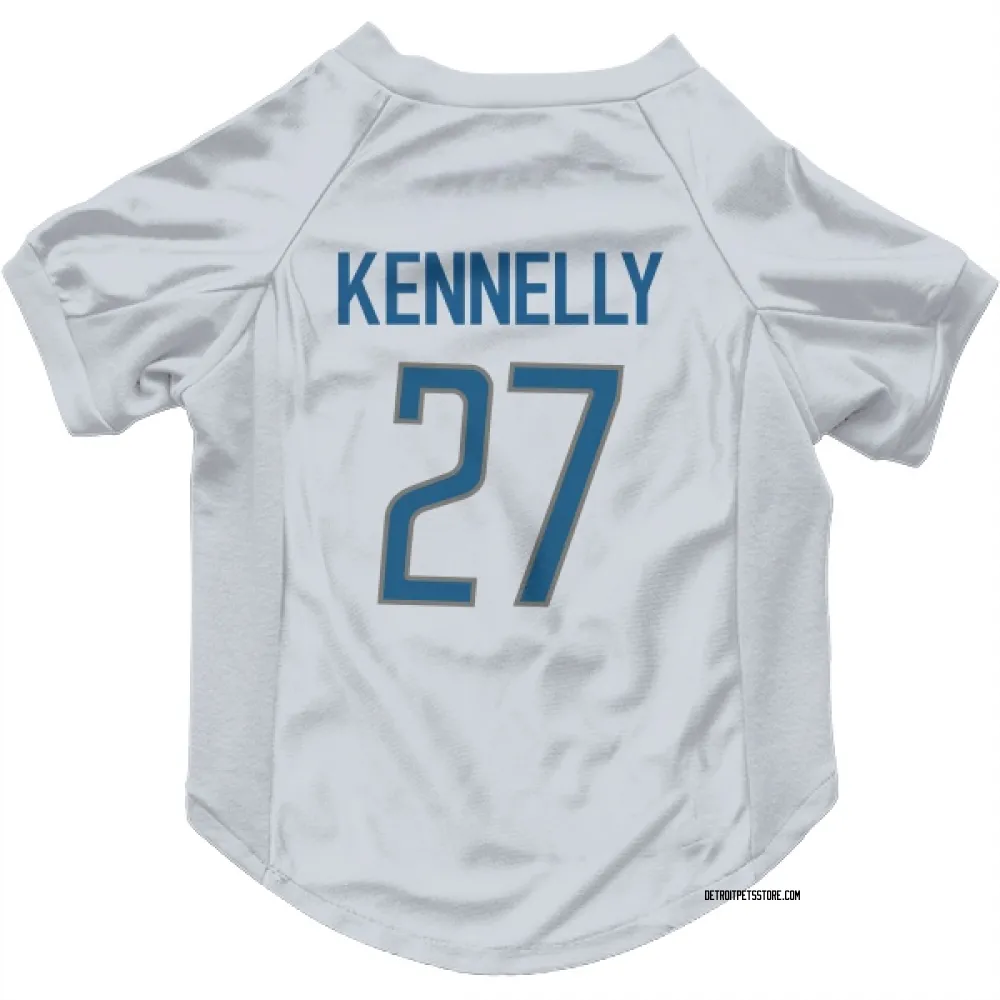 Detroit Lions Ian Kennelly White Pet Jersey for Dog & Cat