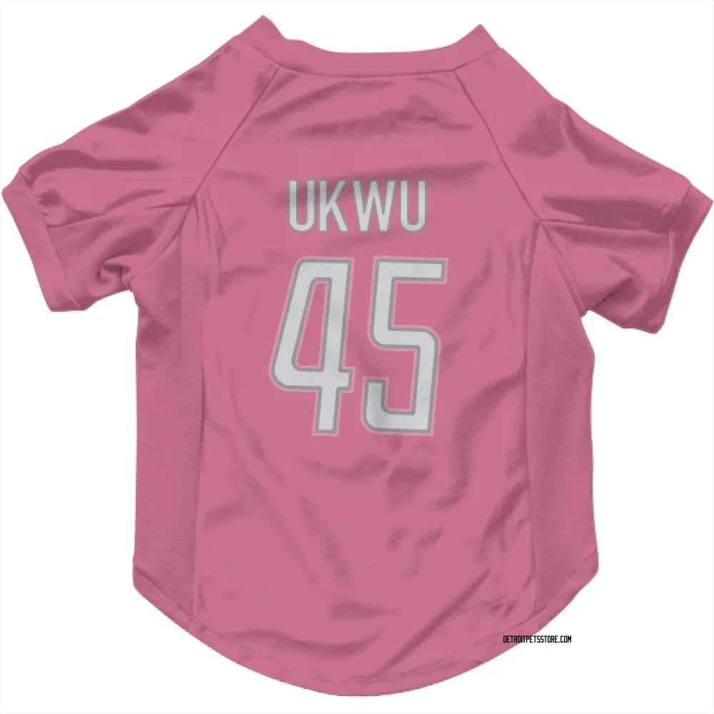 Detroit Lions Isaac Ukwu Pink Pet Jersey for Dog & Cat