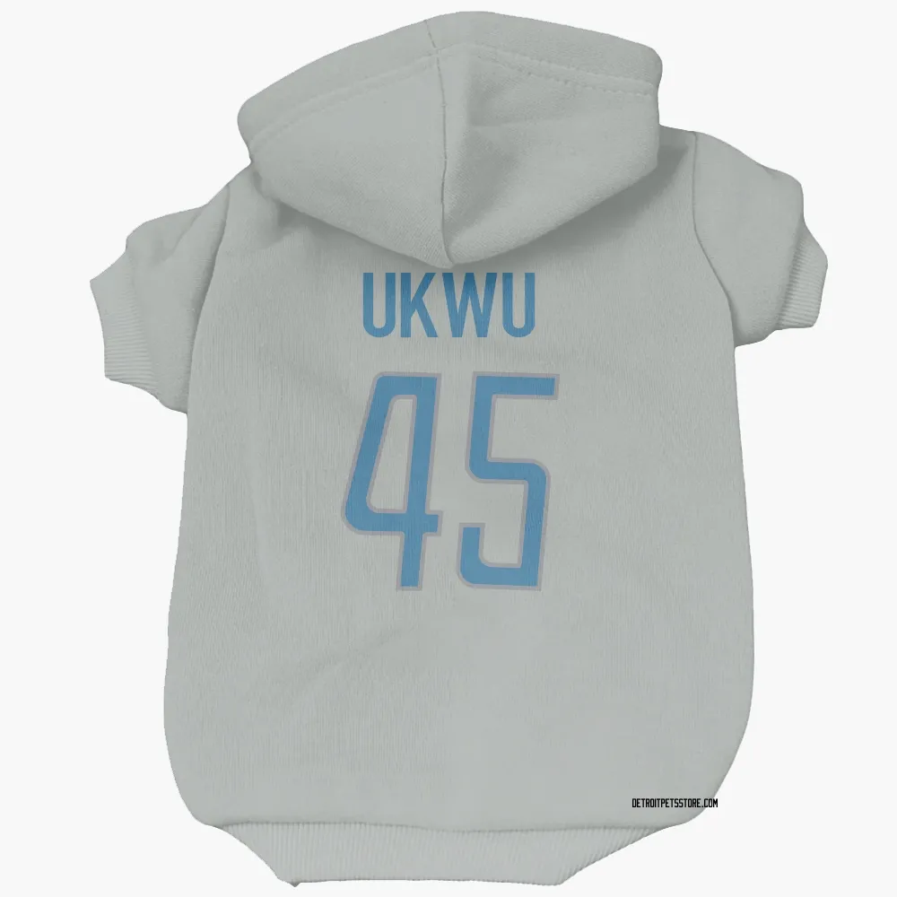Detroit Lions Isaac Ukwu Silver Pet Hoodie for Dog & Cat