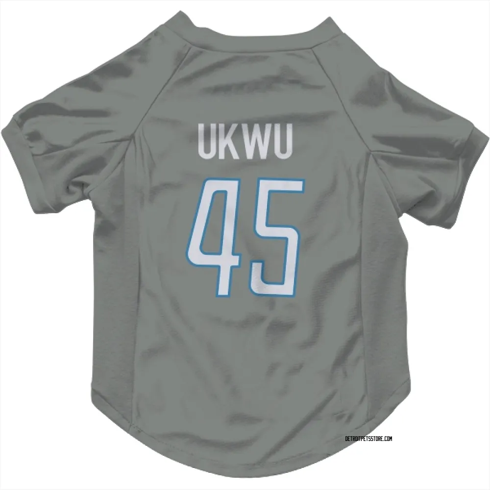 Detroit Lions Isaac Ukwu Steel Pet Jersey for Dog & Cat
