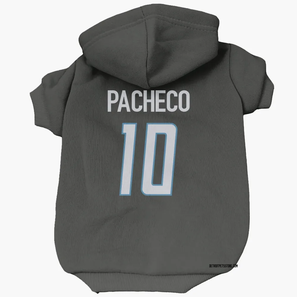 Detroit Lions Isiah Pacheco Black Service Pet Hoodie for Dog & Cat
