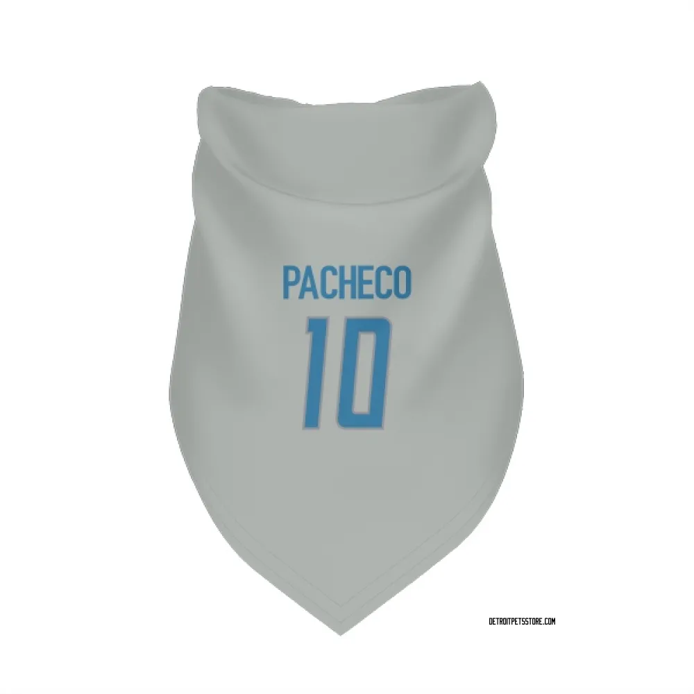 Detroit Lions Isiah Pacheco Silver Pet Bandana for Dog & Cat