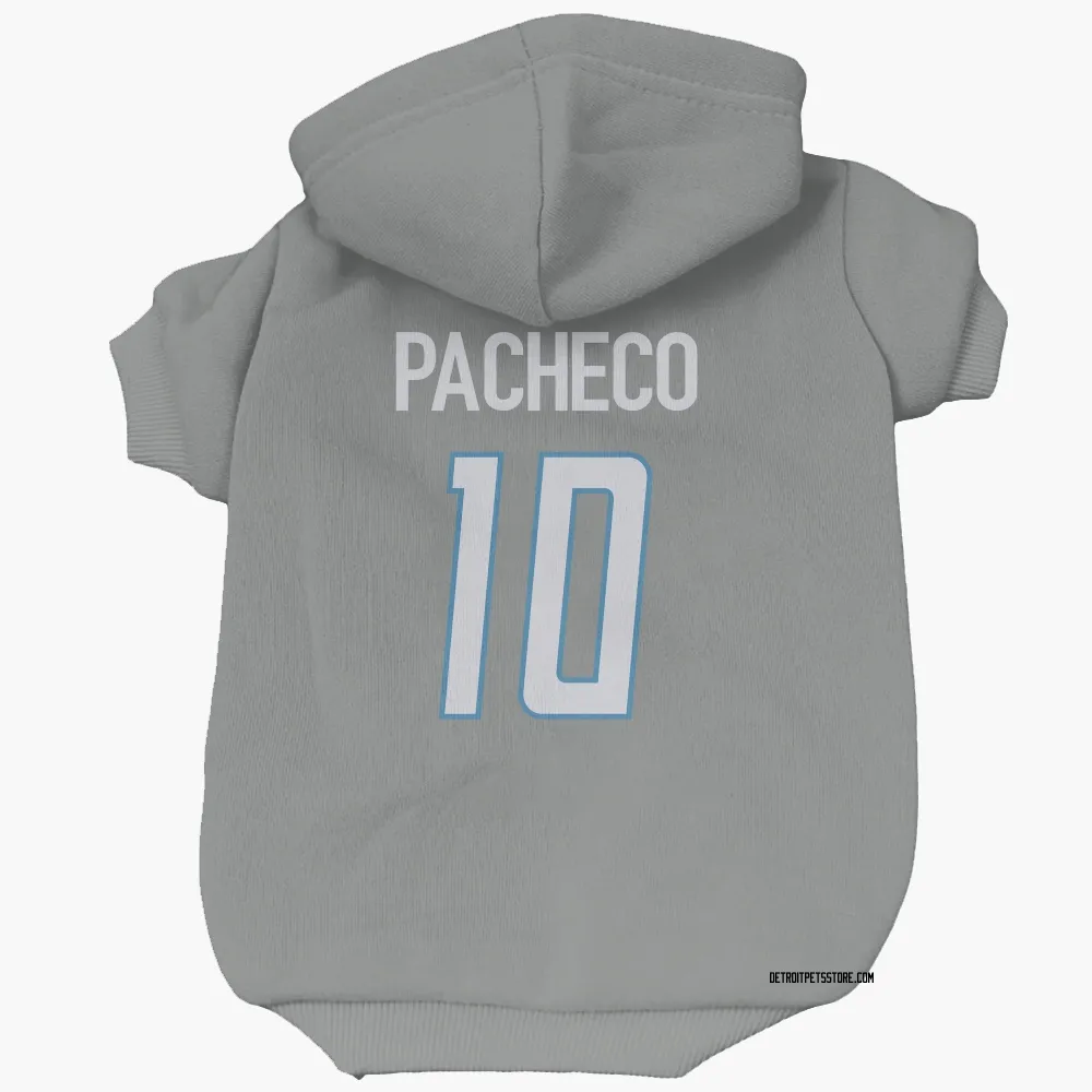 Detroit Lions Isiah Pacheco Steel Pet Hoodie for Dog & Cat