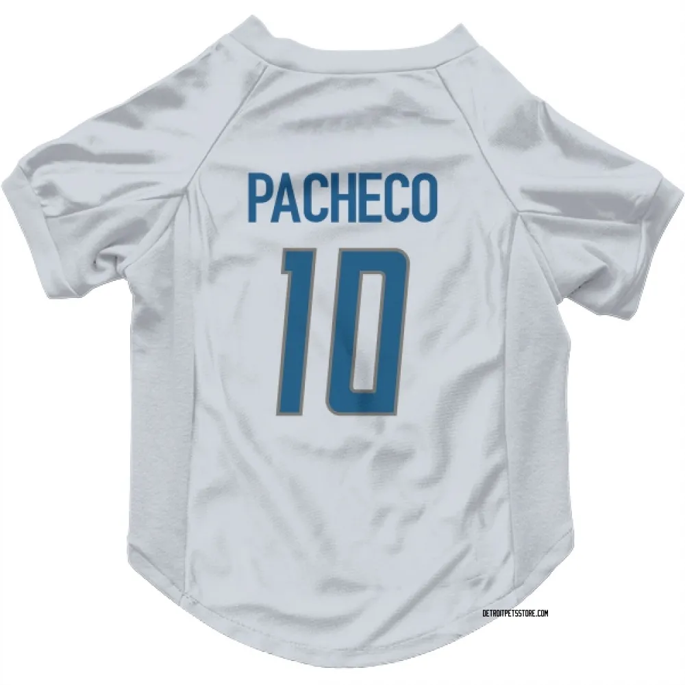 Detroit Lions Isiah Pacheco White Pet Jersey for Dog & Cat