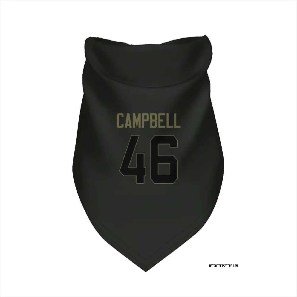 Detroit Lions Jack Campbell Black Service Pet Bandana for Dog & Cat