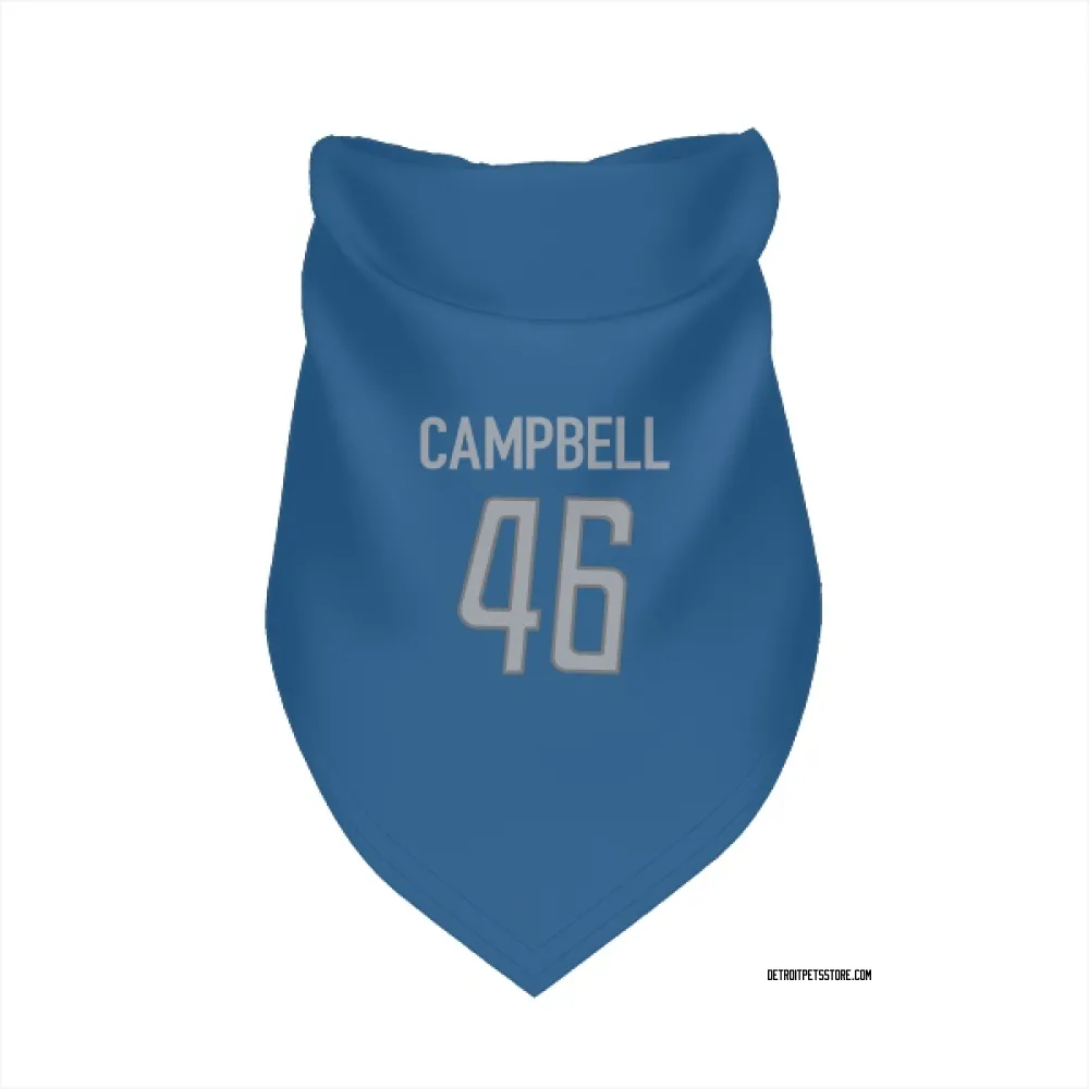 Detroit Lions Jack Campbell Blue Pet Bandana for Dog & Cat
