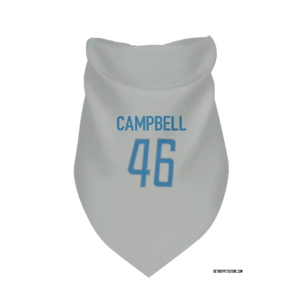 Detroit Lions Jack Campbell Silver Pet Bandana for Dog & Cat