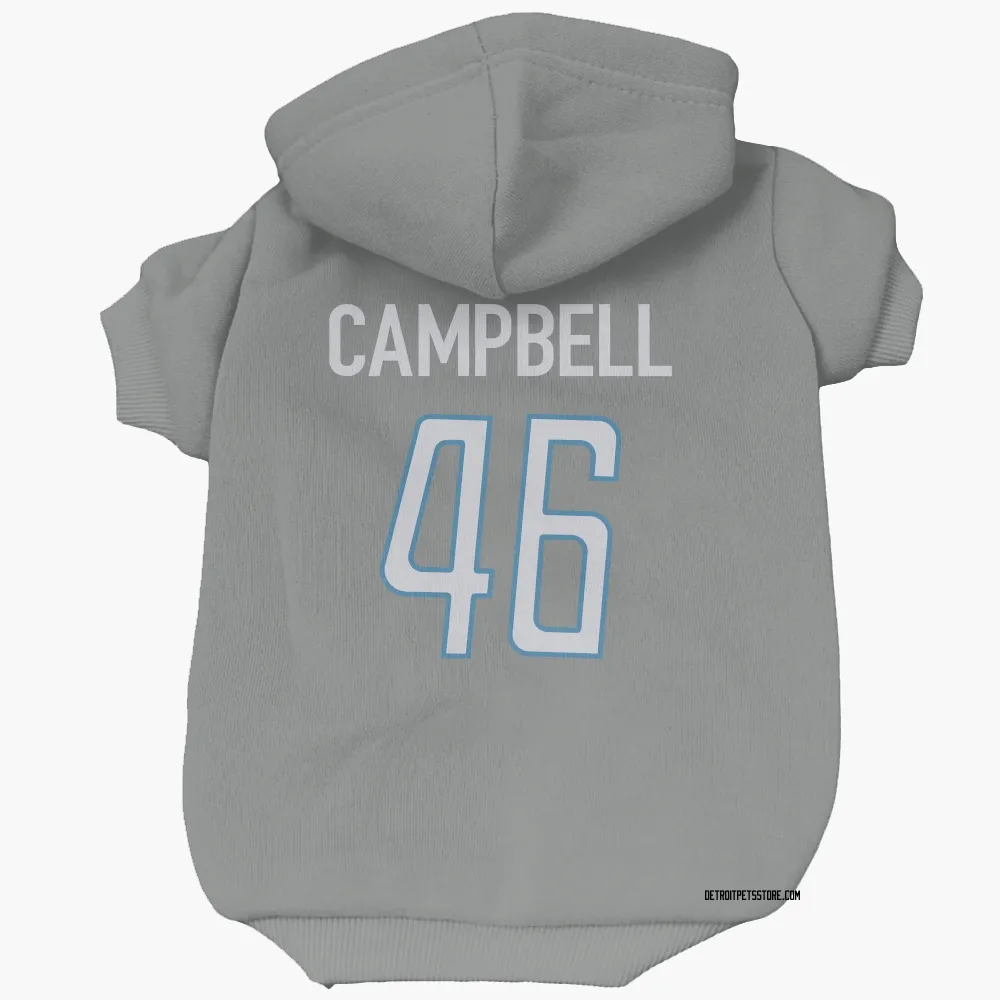 Detroit Lions Jack Campbell Steel Pet Hoodie for Dog & Cat