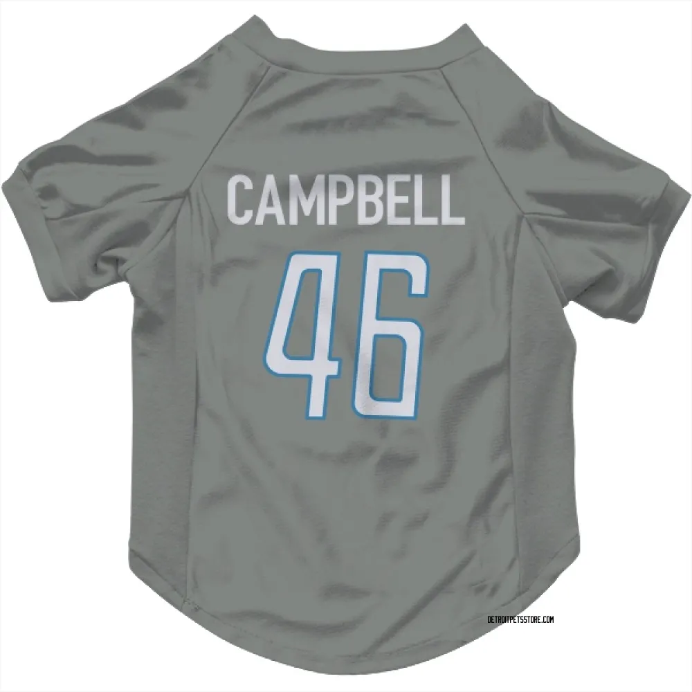 Detroit Lions Jack Campbell Steel Pet Jersey for Dog & Cat