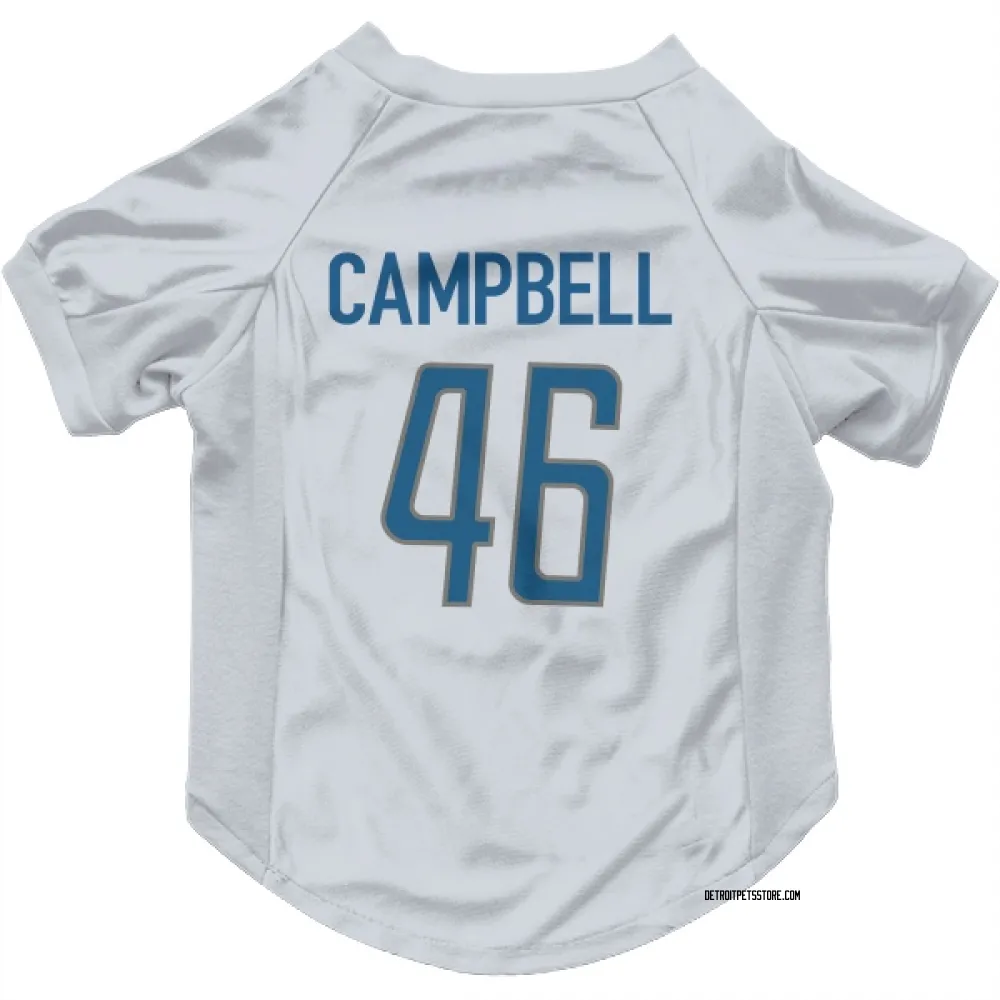 Detroit Lions Jack Campbell White Pet Jersey for Dog & Cat