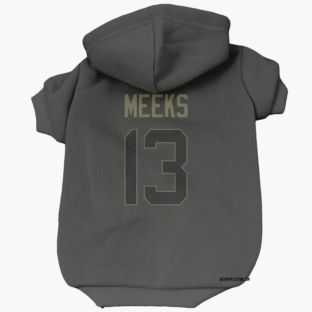 Detroit Lions Jackson Meeks Black Service Pet Hoodie for Dog & Cat