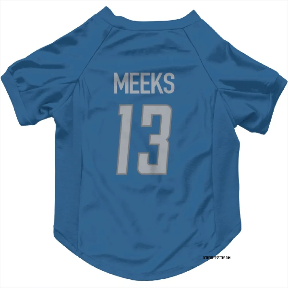 Detroit Lions Jackson Meeks Blue Pet Jersey for Dog & Cat