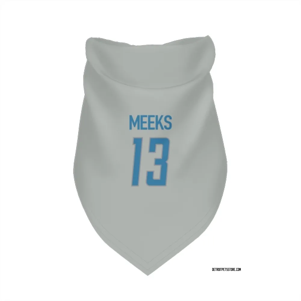 Detroit Lions Jackson Meeks Silver Pet Bandana for Dog & Cat