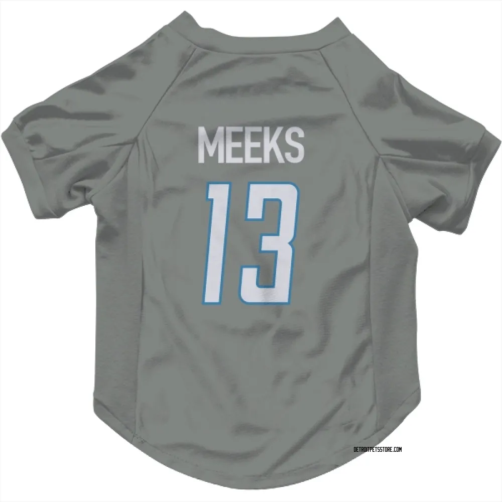 Detroit Lions Jackson Meeks Steel Pet Jersey for Dog & Cat