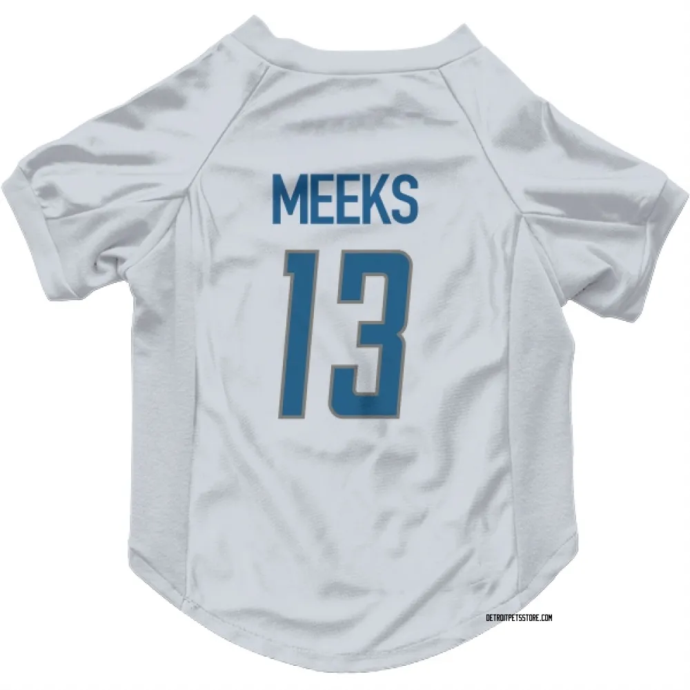 Detroit Lions Jackson Meeks White Pet Jersey for Dog & Cat