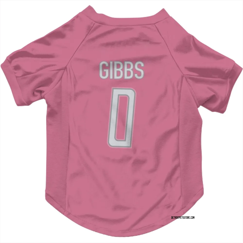 Detroit Lions Jahmyr Gibbs Pink Pet Jersey for Dog & Cat