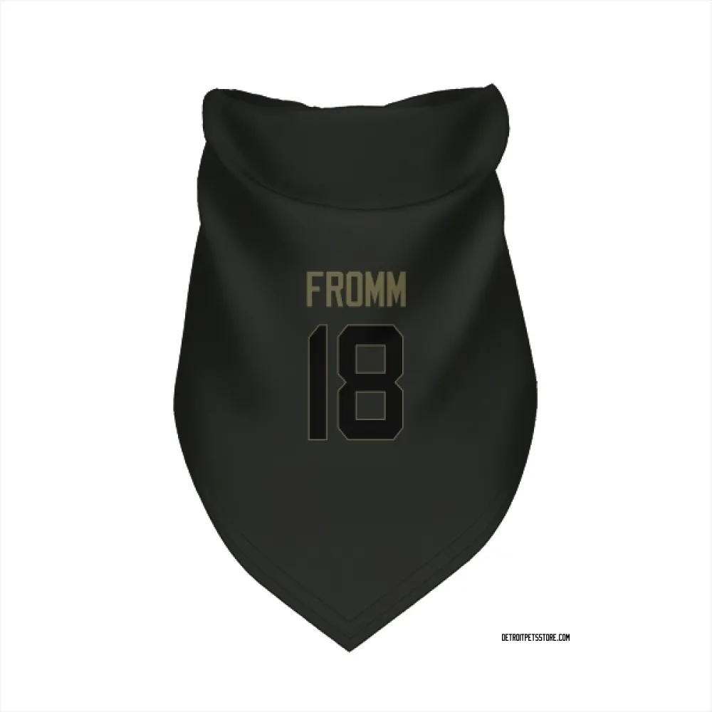 Detroit Lions Jake Fromm Black Service Pet Bandana for Dog & Cat