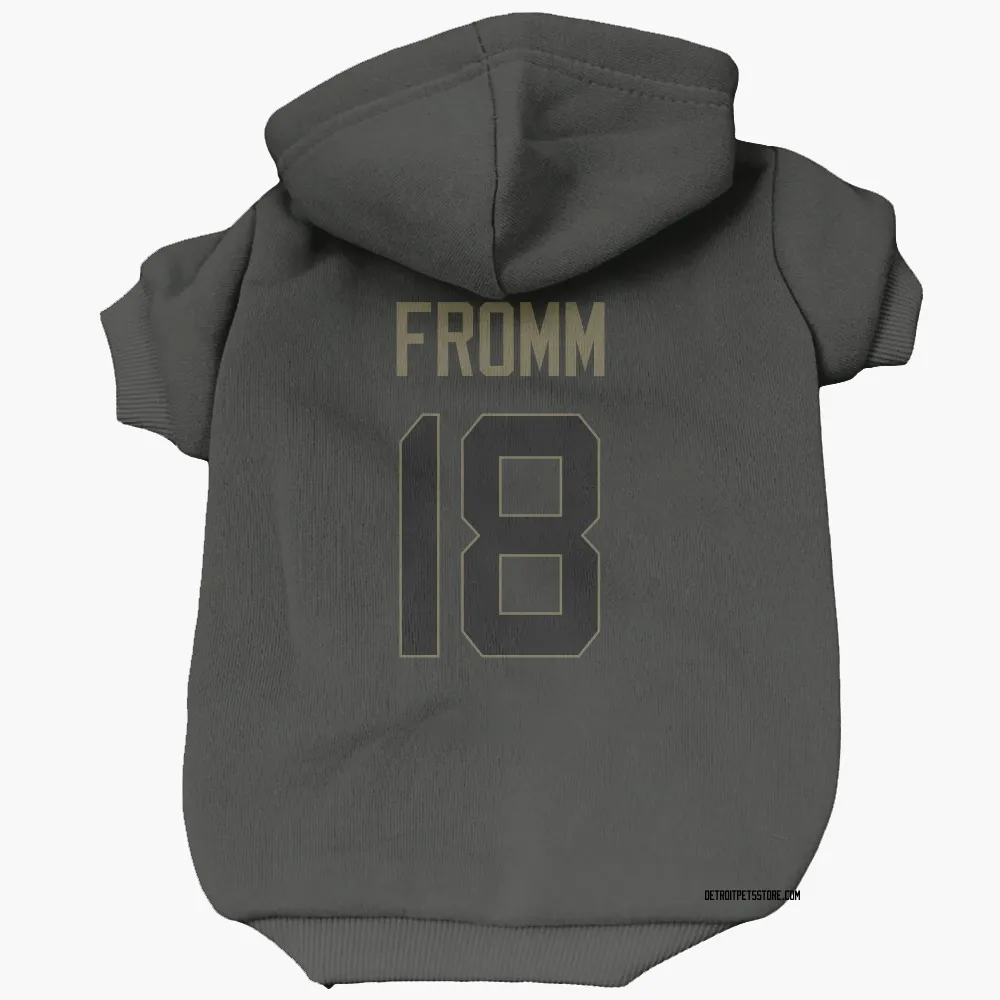 Detroit Lions Jake Fromm Black Service Pet Hoodie for Dog & Cat