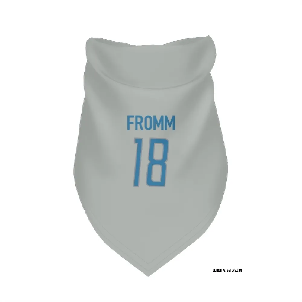 Detroit Lions Jake Fromm Silver Pet Bandana for Dog & Cat