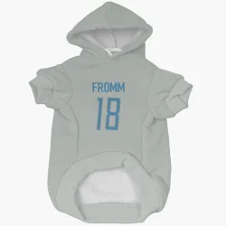Detroit Lions Jake Fromm Silver Pet Hoodie for Dog & Cat