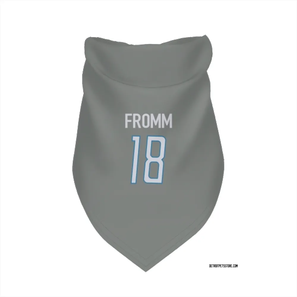 Detroit Lions Jake Fromm Steel Pet Bandana for Dog & Cat