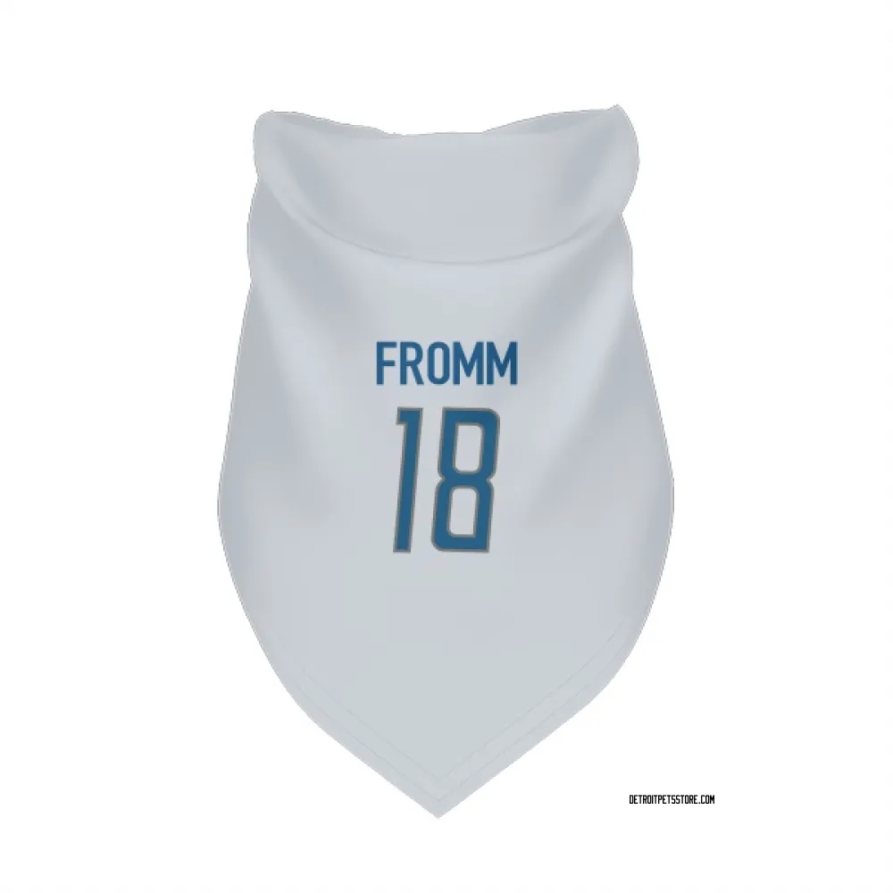 Detroit Lions Jake Fromm White Pet Bandana for Dog & Cat