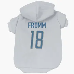Detroit Lions Jake Fromm White Pet Hoodie for Dog & Cat