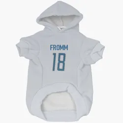 Detroit Lions Jake Fromm White Pet Hoodie for Dog & Cat