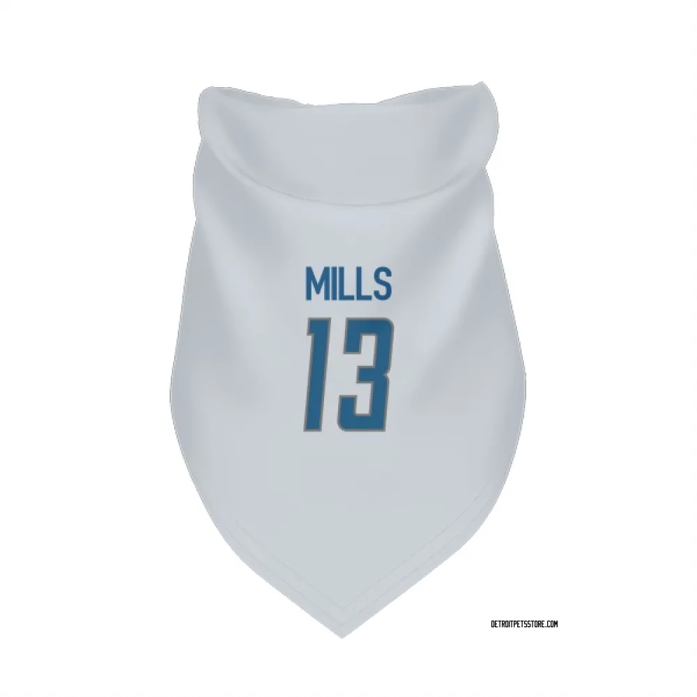 Detroit Lions Jalen Mills White Pet Bandana for Dog & Cat