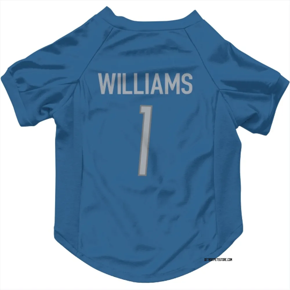 Detroit Lions Jameson Williams Blue Pet Jersey for Dog & Cat