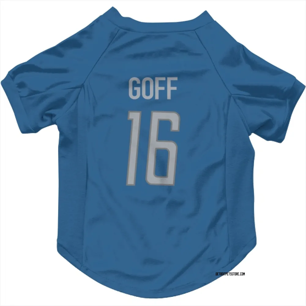 Detroit Lions Jared Goff Blue Pet Jersey for Dog & Cat