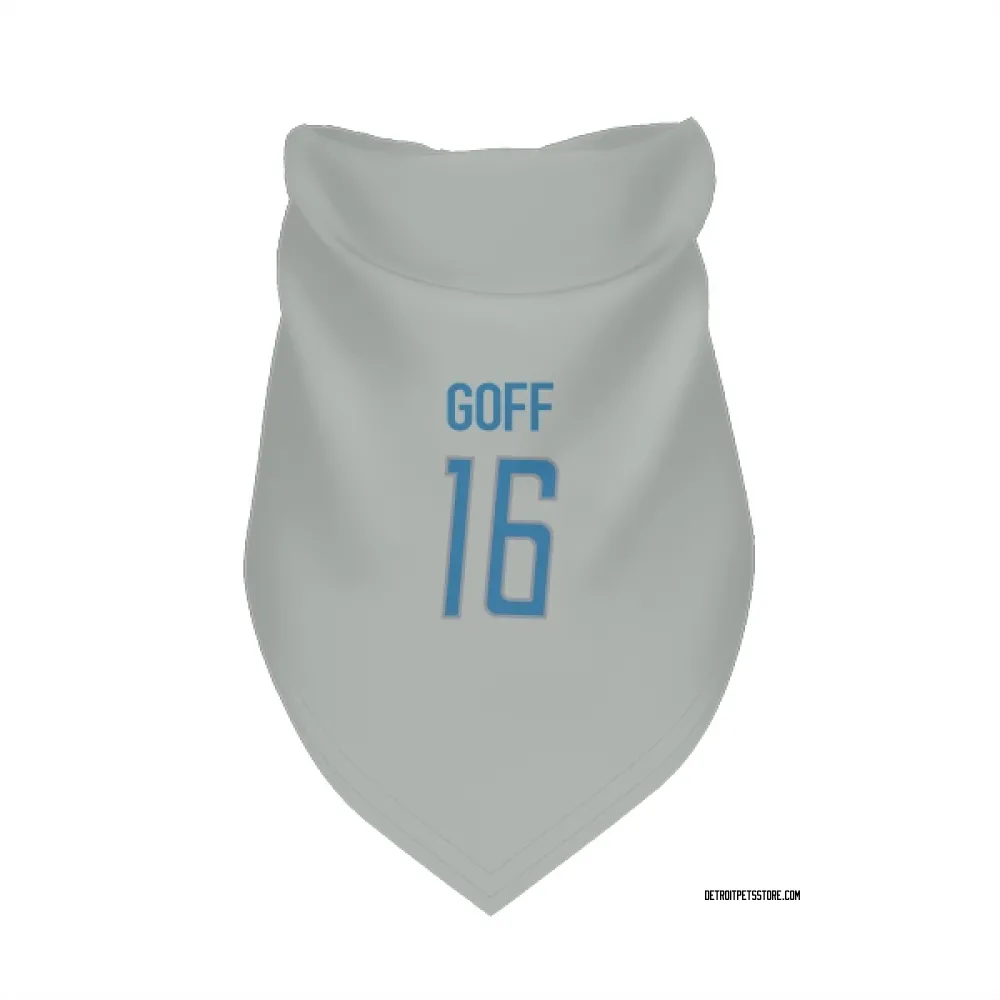 Detroit Lions Jared Goff Silver Pet Bandana for Dog & Cat