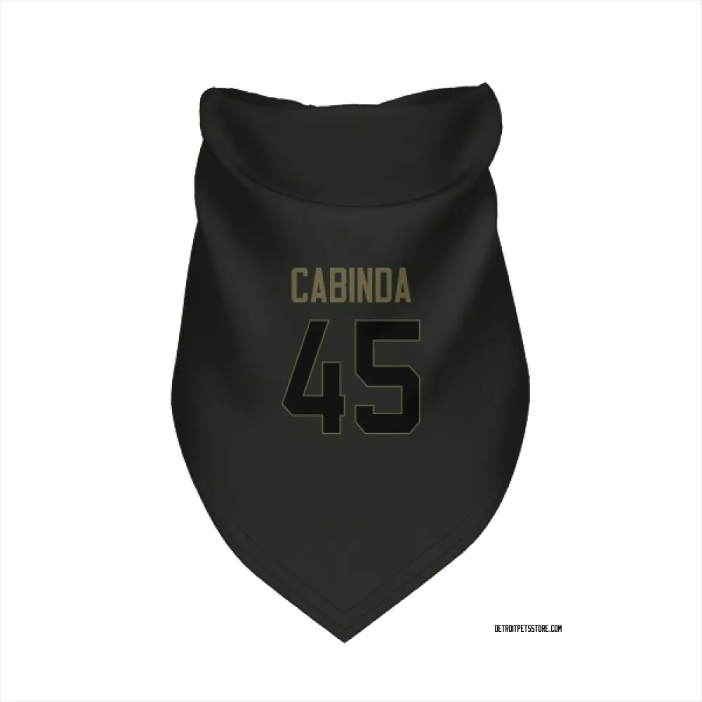 Detroit Lions Jason Cabinda Black Service Pet Bandana for Dog & Cat