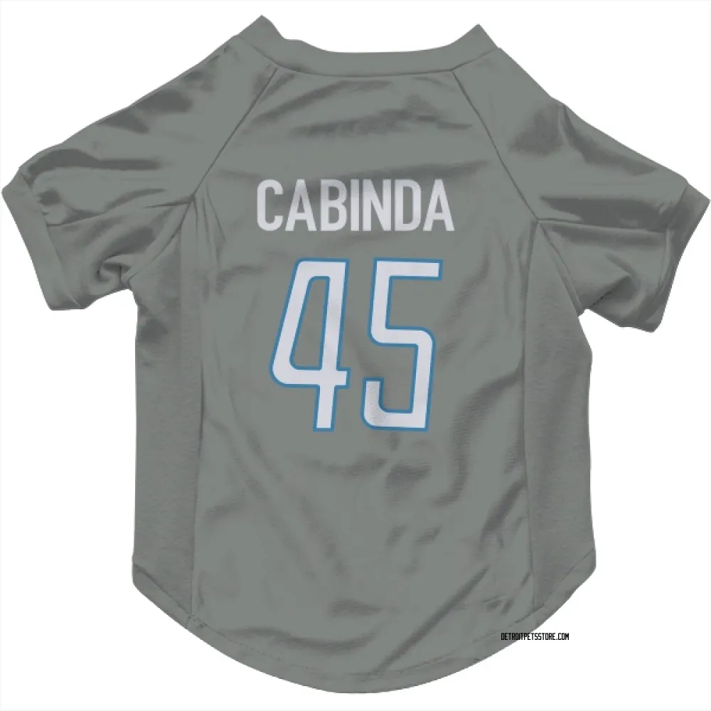 Detroit Lions Jason Cabinda Steel Pet Jersey for Dog & Cat