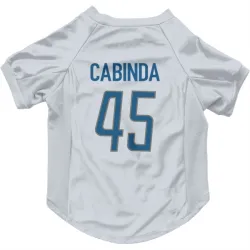 Detroit Lions Jason Cabinda White Pet Jersey for Dog & Cat