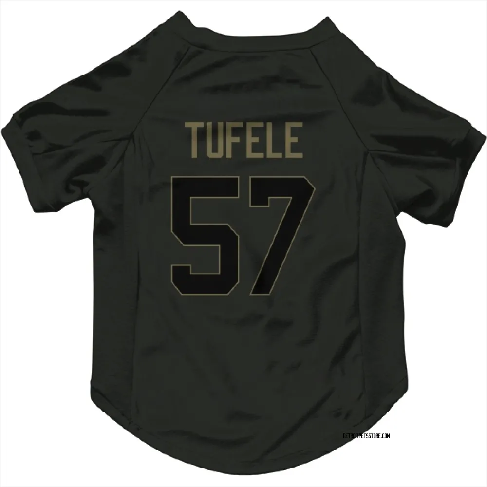 Detroit Lions Jay Tufele Black Service Pet Jersey for Dog & Cat