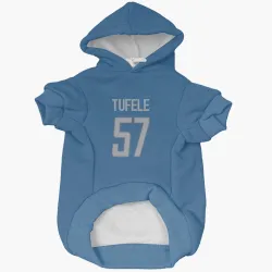 Detroit Lions Jay Tufele Blue Pet Hoodie for Dog & Cat
