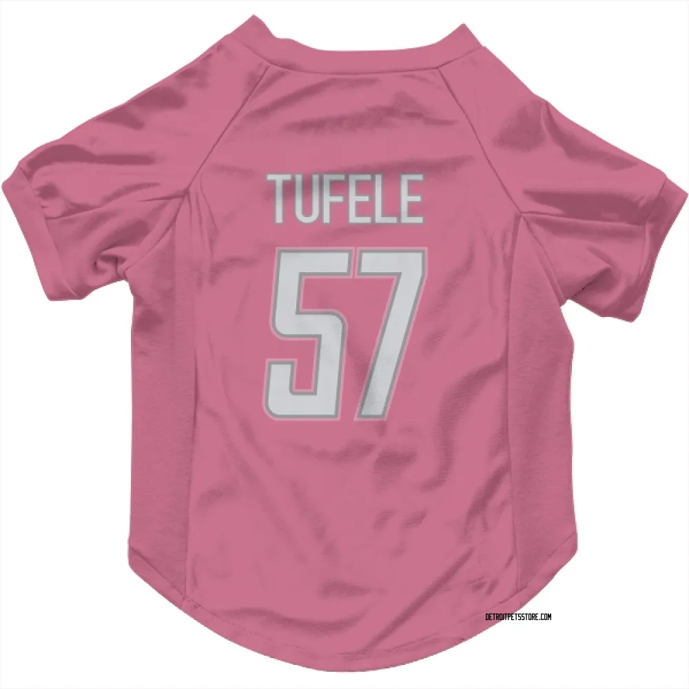 Detroit Lions Jay Tufele Pink Pet Jersey for Dog & Cat
