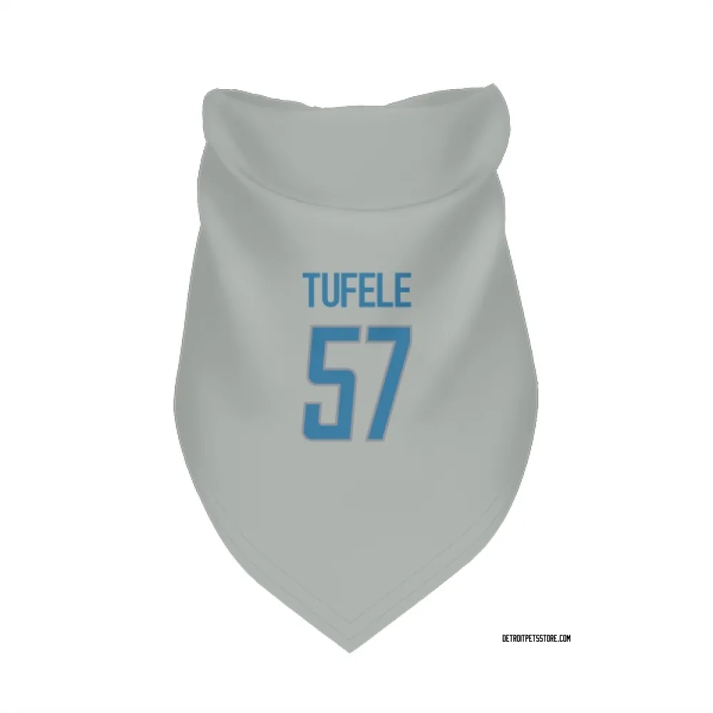 Detroit Lions Jay Tufele Silver Pet Bandana for Dog & Cat