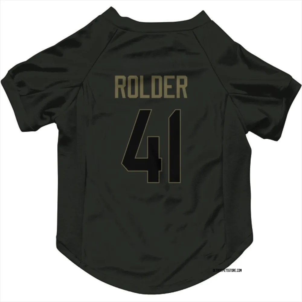 Detroit Lions Jimmy Rolder Black Service Pet Jersey for Dog & Cat