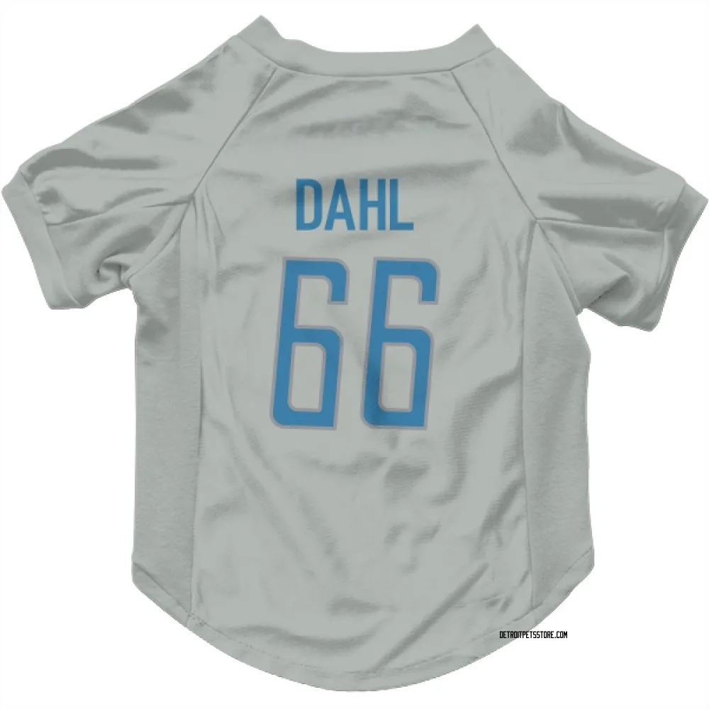 Detroit Lions Joe Dahl Silver Pet Jersey for Dog & Cat
