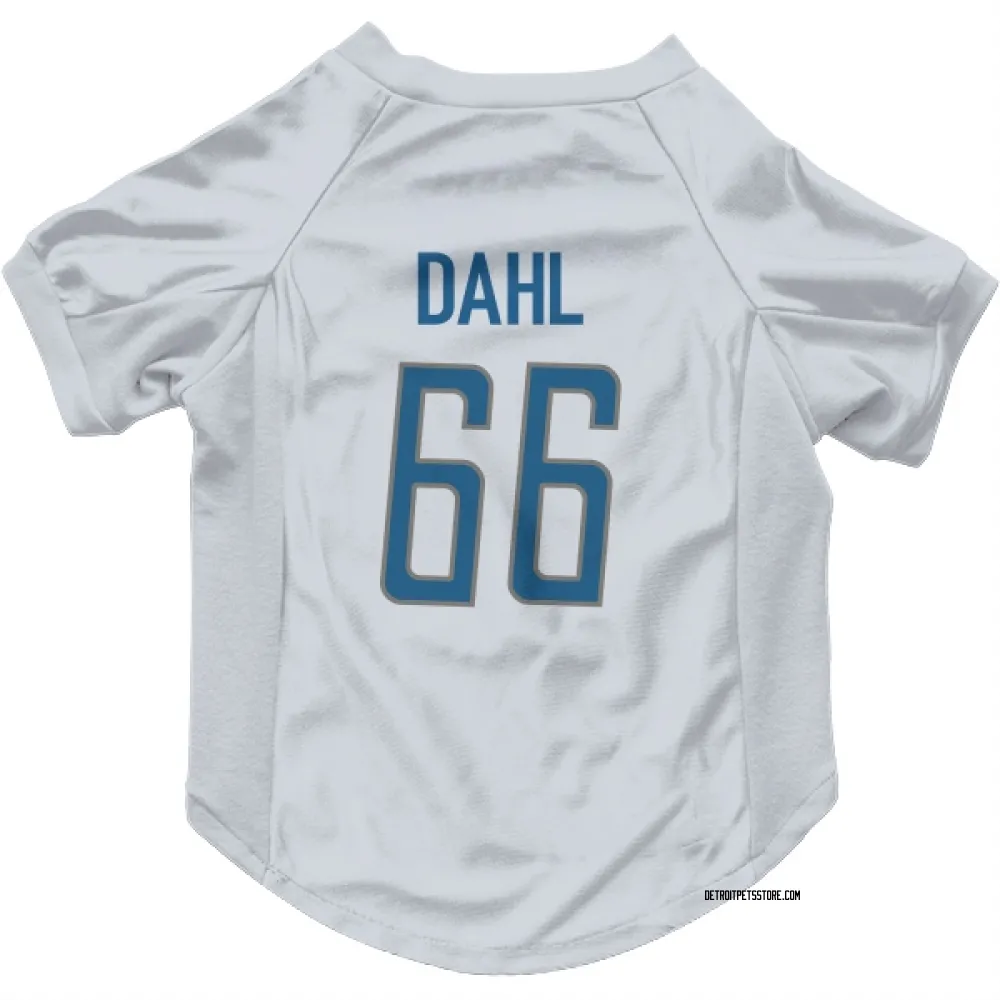 Detroit Lions Joe Dahl White Pet Jersey for Dog & Cat