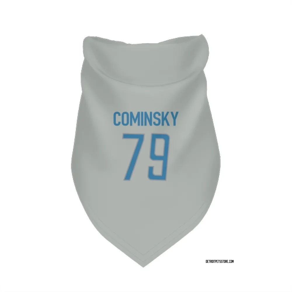 Detroit Lions John Cominsky Silver Pet Bandana for Dog & Cat