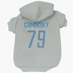 Detroit Lions John Cominsky Silver Pet Hoodie for Dog & Cat