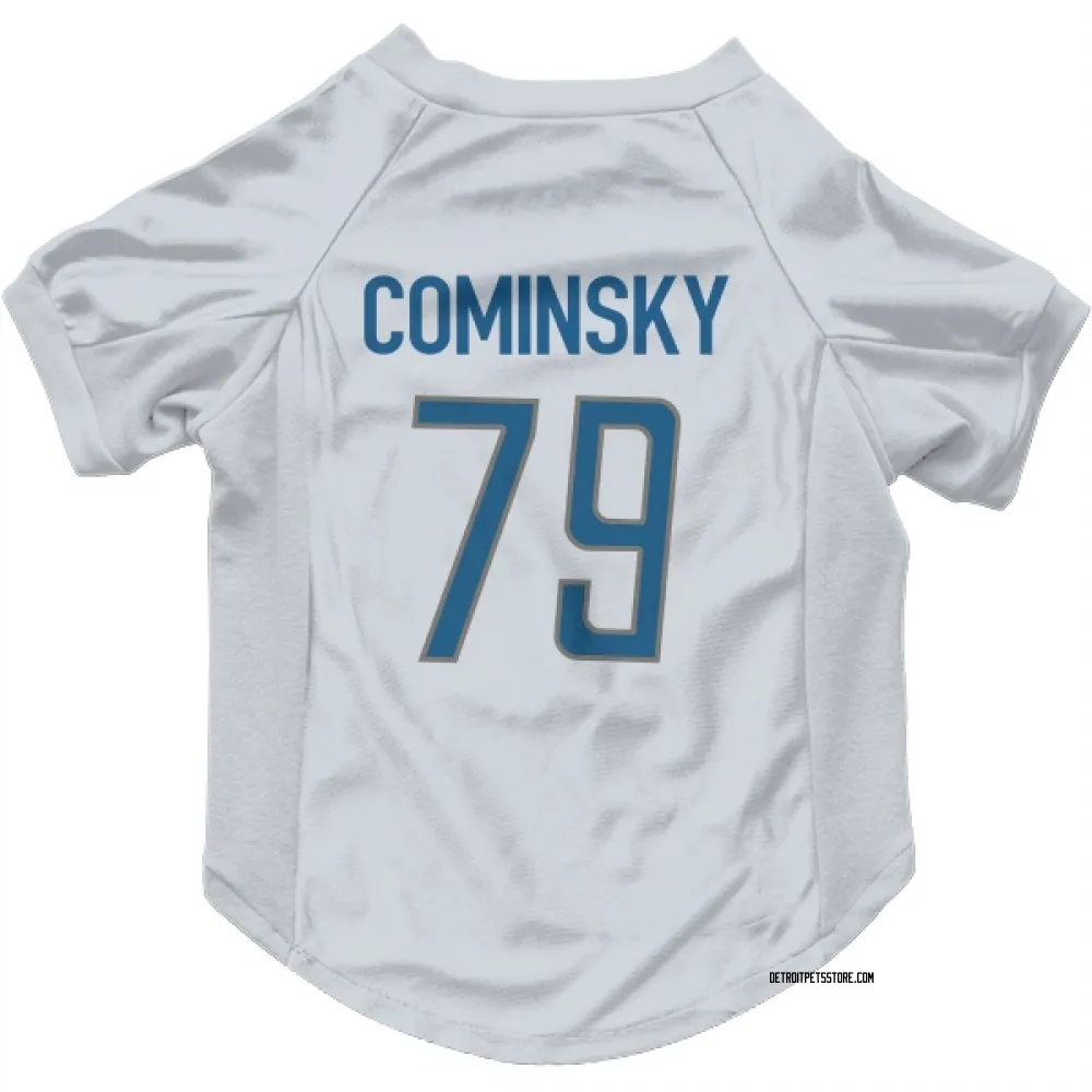 Detroit Lions John Cominsky White Pet Jersey for Dog & Cat
