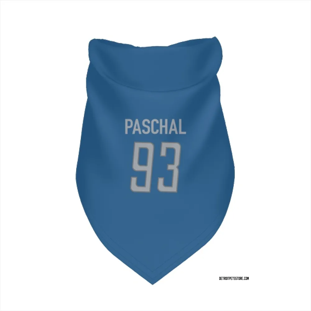 Detroit Lions Josh Paschal Blue Pet Bandana for Dog & Cat
